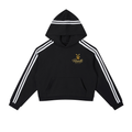 Rayselli Contrast Side Stripe Cropped Hoodie