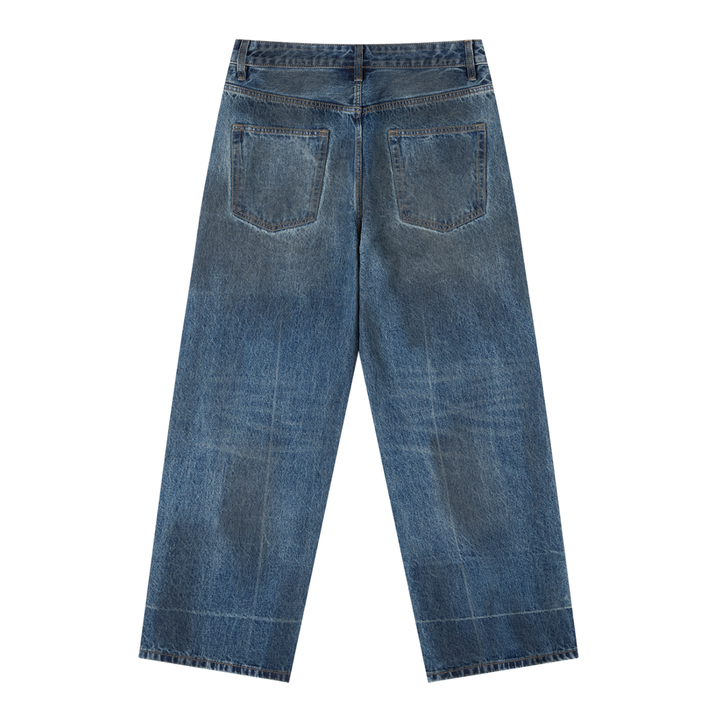 Rayselli Vintage Wash Baggy Denim Jeans